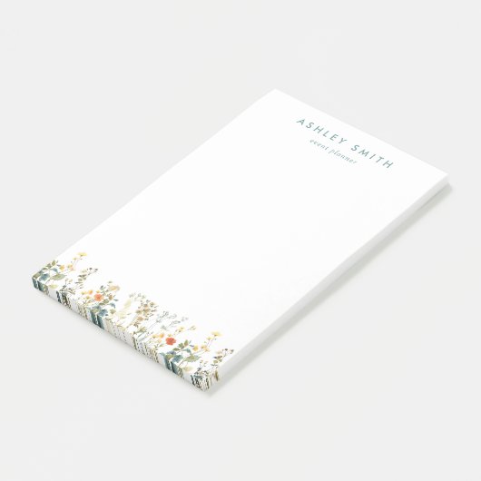 Elegant wildbloemenveld post-it® notes (Schuin)
