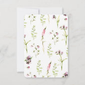 Elegant Wilde Bloem met de spits sparen de datum Aankondiging (Achterkant)