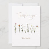 Elegant wilde bloem vrijgezellenfeest bedankkaart (Voorkant)