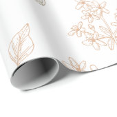 Elegant Wilde Bloemen Baby shower Cadeaupapier (Rol Hoek)