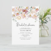 Elegant wilde bloemen vrijgezellenfeest kaart (Staand voorkant)