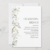 Elegant Wilde Floral afstuderen brunch Invit Kaart (Voorkant)