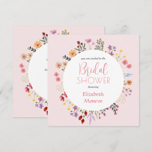 Elegant Wilde Floral Roze Vrijgezellenfeest Kaart