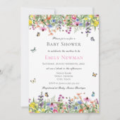 Elegant Wilde Waterverf Baby shower Kaart (Voorkant)