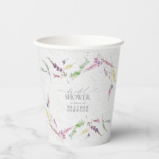 Elegant Wilde Waterverf Florence Vrijgezellenfeest Papieren Bekers (Voorkant)