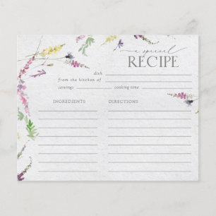 Elegant Wilde Waterverf Shower Recipcard