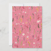 Elegant Wildflower 2026 Afstudeerfeest Kaart (Achterkant)