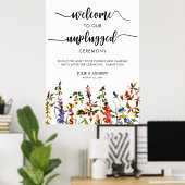 Elegant Wildflower 2 onplugging bruiloft ceremonie Poster (Thuiskantoor)