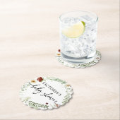 Elegant Wildflower Baby shower Kartonnen Onderzetters (Insitu)