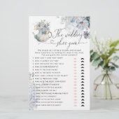 Elegant Wildflower blauw De bruiloft schoen spel (Staand voorkant)