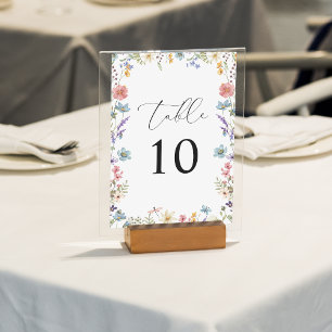 Elegant Wildflower Bloom Script Bruiloft Kaart