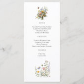 Elegant Wildflower Boeket Menu (Achterkant)