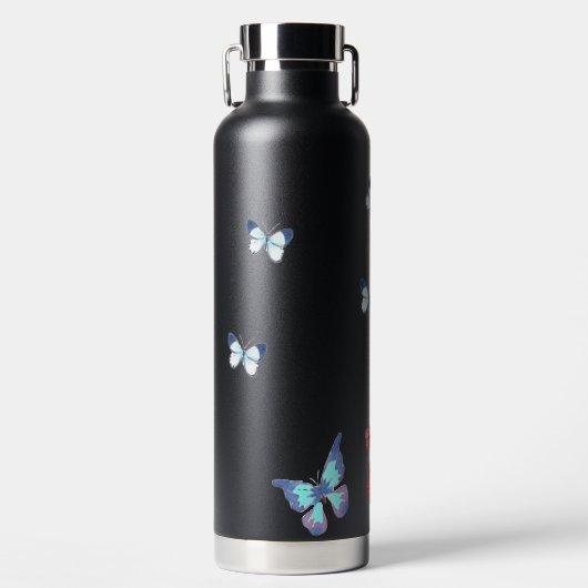 Elegant Wildflower Boho Floral Butterfly Greenery Waterfles (Voorkant)