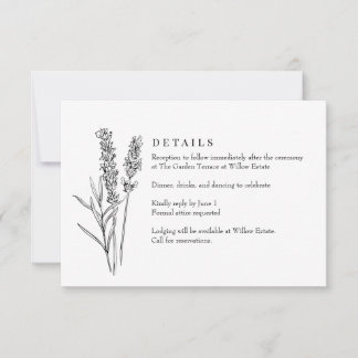 Elegant Wildflower Boho Wedding RSVP Card