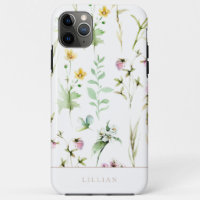 Elegant Wildflower Botanisch Patroon