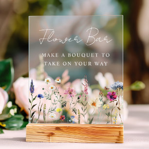 Elégant Wildflower Bridal Douche Bar Flower