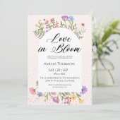 Elegant Wildflower Bridal Shower Invitation (Debout devant)
