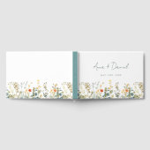 Elegant Wildflower bruiloft gastenboek (Volledig)
