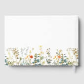 Elegant Wildflower bruiloft gastenboek (Achterkant)