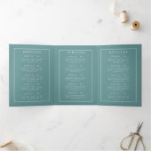 Elegant Wildflower Field Brochure Drieluik Programma (Binnen)