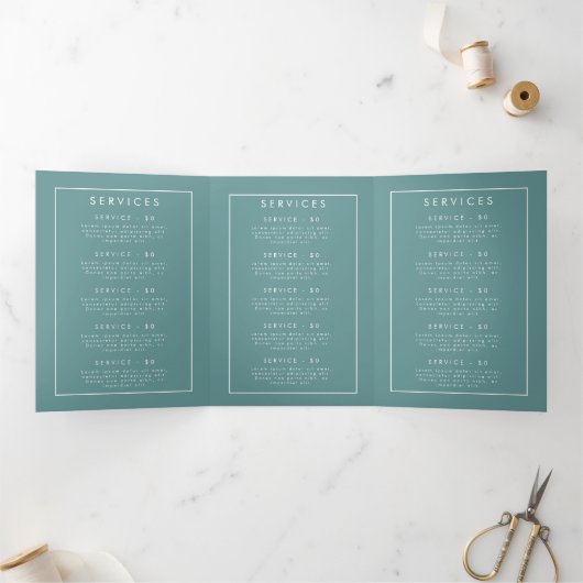 Elegant Wildflower Field Brochure Drieluik Programma (Binnen)