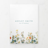 Elegant Wildflower Field Brochure Drieluik Programma (Cover)