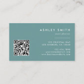 Elegant Wildflower Field QR-code Visitekaartje (Achterkant)