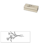 Elegant Wildflower Floral Bouquet Wood Art Rubberstempel (Gestempeld)