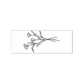 Elegant Wildflower Floral Bouquet Wood Art Rubberstempel (Afrduk)