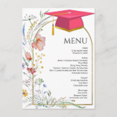 ELegant Wildflower Garden Afstuderen dinermenu Menu (Voorkant)