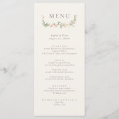 Elegant Wildflower Garden Floral Menu (Devant)