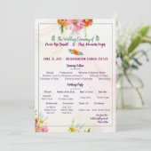 Elegant Wildflower Garden Wedding Programma (Staand voorkant)