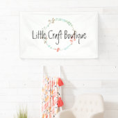 Elegant Wildflower Line Art Wreater Spandoek (Insitu)