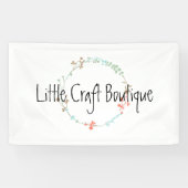 Elegant Wildflower Line Art Wreater Spandoek (Horizontaal)