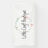 Elegant Wildflower Line Art Wreater Spandoek (Verticaal)