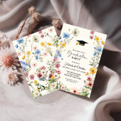 Elegant Wildflower Meadow Garden Twin Afstuderen Kaart