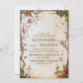 Elegant Wildflower Meadow Wedding Kaart (Voorkant)