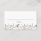Elegant Wildflower Meadow Wedding Plaatskaartje (Voorkant)