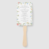Elegant Wildflower Meadow Wedding Program Handwaaier (Voorkant)