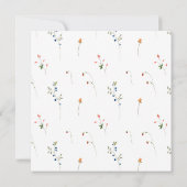 Elegant Wildflower Moederdag Brunch Kaart (Achterkant)