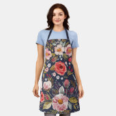 Elegant Wildflower Navy Blue Floral Schort (Gedragen)