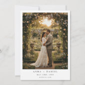 Elegant Wildflower Photo Wedding Invitation (Dos)