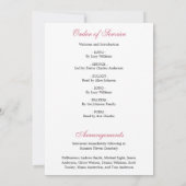 Elegant Wildflower Printable Funeral Programme Aankondiging (Achterkant)