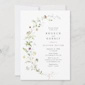 Elegant Wildflower Rustic Boho Vrijgezellenfeest Kaart (Voorkant)
