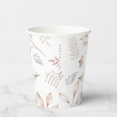 Elegant Wildflower Rustic Floral Garden Paper Cup Papieren Bekers (Rechts)