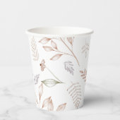 Elegant Wildflower Rustic Floral Garden Paper Cup Papieren Bekers (Voorkant)