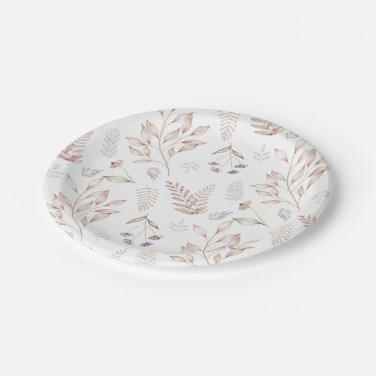 Elegant Wildflower Rustic Floral Garden Plate Papieren Bordje (Gekanteld)