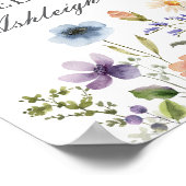 Elegant Wildflower Spring Wedding Custom Welcome Poster (Hoek)