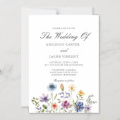 Elegant Wildflower Spring Wedding Magnetische Uitnodiging (Voorkant)
