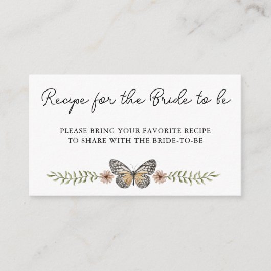 Elegant Wildflower Vrijgezellenfeest Deel een rece Informatiekaartje (Voorkant)